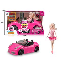 Шарнірна лялька у наборі з машиною у вигляді кабріолету,  K006