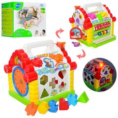 Логическая игрушка Домик для развития «Умный малыш» или "Дом логика" JT 9196 - сортер, музыка, свет на батар, joy toy JT 9196 Bl