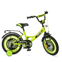 Дитячий двоколісний велосипед PROFI 16 дюймів, салатового кольору, для хлопчика Original boy -  Y1642