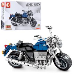 Конструктор – модель мотоцикла на підставці – 317 деталей, Sembo block 701206