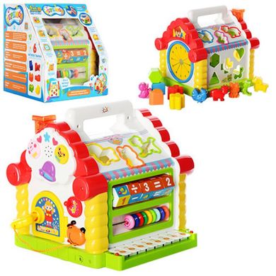 Логічна іграшка Будиночок для розвитку "Розумний малюк" або "Будинок логіка" JT 9196 - сортер, музика, світло на батар, joy toy JT 9196 Bl