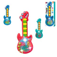 999-53 - Детская гитара с прозрачнім корпусом с вращающимися шестеренками