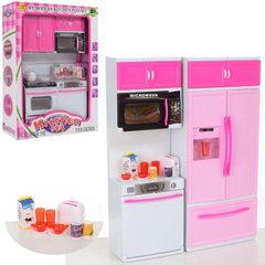 6610-9-11 - Игровой набор - Мебель Кухня 25х33 см, посуда, продукты, холодильник, звук, свет