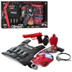 HY7015-1 - Дитячий ігровий поліцейського - пістолет, іграшковий ножик, маска, навушники