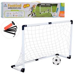 6024 М - Набір - дитячі складні футбольні ворота з сіткою, кріпленнями та м'ячиком