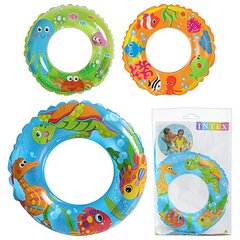 INTEX 59242 - Надувной круг для детей от 3-6 лет, с рыбками, диаметр 61 см, 59242