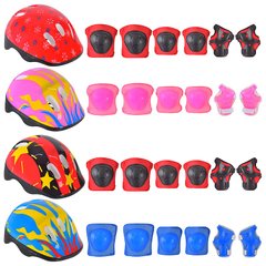 Шлем и наколенники в наборе - полный набор для детей на ролики, скейт,  Z41497