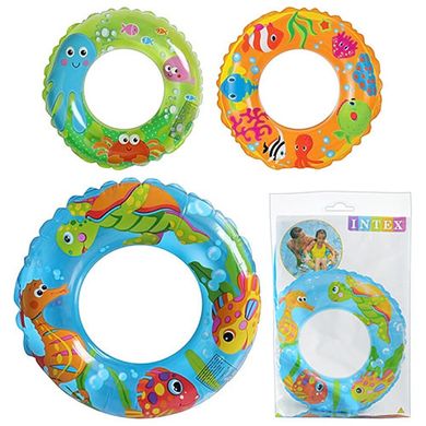 INTEX 59242 - Надувний круг для дітей від 3-6 років, з рибками, діаметр 61 см, 59242