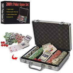 Набор для игры в покер в кейсе на 200 фишек -  M 2779