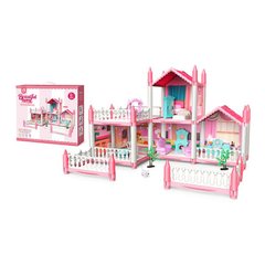 Будиночок іграшковий для ляльок (невеликих розмірів) 2 поверхи, тераса,  462-05