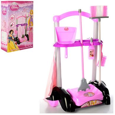 901-346 - Детский Игровой набор для уборки Принцесы Дисней - тележка, ведро, щетки, швабра, 901-346