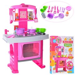 Дитяча ігрова Кухня з годинником, духовкою, звук, світло, продукти, посуд, 661-51 -  661-51