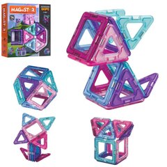 Магнітний конструктор для дівчаток - геометричні фігури, тварини, квітка, Kids Bricks  LT8001