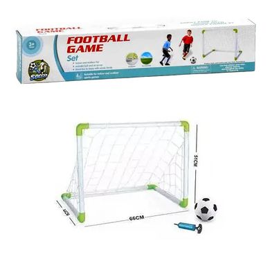 Набор - маленькие детские складные футбольные ворота с сеткой и мячиком,  LN 230-1