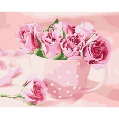 Фото- Идейка 43237 Картина по номерам "Чайные розы" ★★★ КНО2923 в категории Картины по номерам и на холсте
