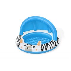 Фото товара - Детский надувной бассейн с навесом, рисунок - зебра, Besteway 52559