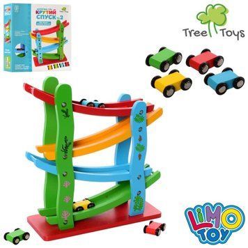 Деревянная игра - крутой трек с трамлином -  Limo Toy MD 2688 - изображение