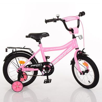 Детский двухколесный велосипед для девочки PROFI 14 дюймов розовый Top Grade​​​​​​​ Y14106