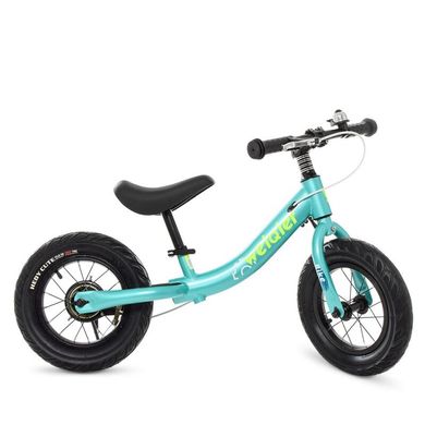 Фото товара - Беговел (велосипед без педалей для малышей) , ручной тормоз, бирюзовый, Profi W1202-1