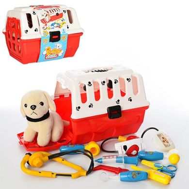 Игровой набор с собачкой - Доктор Ветеринар, 9 предметов, в чемодане набор доктор с собачкой, 231,  231 б