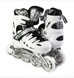 Фото Роликові ковзани Ролики розсувні (розмір L) Білі, з світяться колесами, LF 905 L w