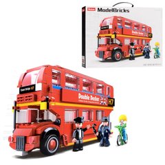 Sluban 0708 sl - Конструктор Автобус двоповерховий - лондонський стиль та колір, 382 елементи