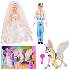 Куклы - фото  Кукла игровой набор свадьба принца | Невеста, принц, единорог