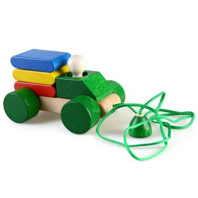 Деревянная игрушка машина конструктор логика каталка, Руди ДУ 06