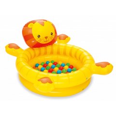 Фото- Besteway 52261 Bw Детский круглый надувной бассейн - 2 в 1, львенок в категории Надувные бассейны