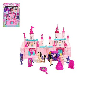 30 - Іграшковий рожевий Замок з принцом, принцесою і каретою