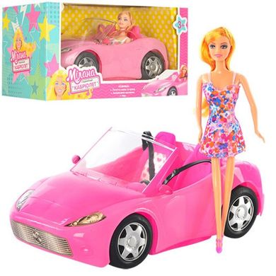 Машина Кабриолет 33 см для куклы, машина с куклой 29 см,  K 877-30 A б