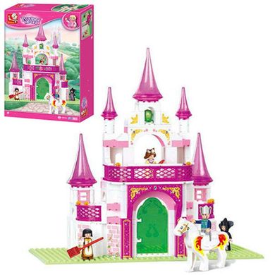 Конструктор типа лего серия "Розовая мечта" - Сказочный замок принцессы, 271 деталь, 0153