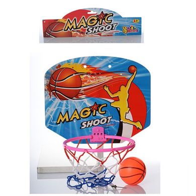 Набор для игры в баскетбол (мяч, кольцо, щит), пластик, M 2652