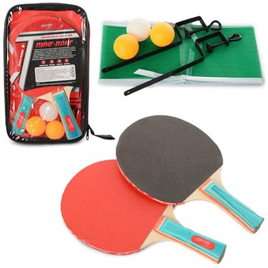 Фото товару Набір для гри в настільний теніс з сіткою і м'ячиком,  0224,0225