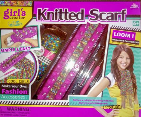 Фото товара - Детский набор для Вязания "Knitting Studio" - "Knitted Scarf", станок, крючок, иглы, нитки, MBK 280,  MBK 280