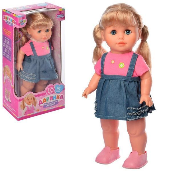 Лялька Даринка, вміє ходити і вимовляти фрази (українська мова) - Limo Toy 4279, 4278 - зображення