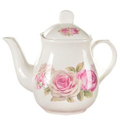 Заварник керамический для чая, трав и горячих напитков, "розы", R81677,  R81677