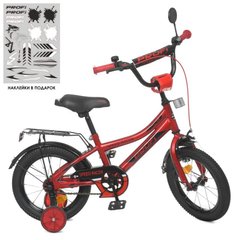 Фото товара - Детский двухколесный велосипед на 14 дюймов - красный - серия Speed racer, Profi Y14311