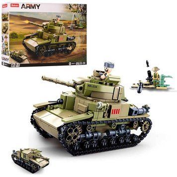 Конструктор из серии вторая мировая WW2 - танк военный Италии&nbsp;на 463 деталей&nbsp;с фигурками, 0711 sl