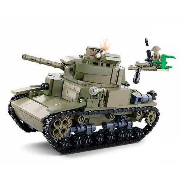 Конструктор из серии вторая мировая WW2 - танк военный Италии&nbsp;на 463 деталей&nbsp;с фигурками, 0711 sl