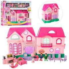 Фото товару Дитячий будиночок для ляльок з меблями та аксесуарами, фігурки, звук, світло, будинок для ляльок,  16526D