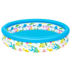 Фото товару Дитячий надувний басейн круглий - 3 кільця, 140 літрів, від 2 рочків, Besteway 51009
