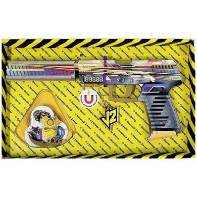 SO2USPGО - Дерев'яний дитячий пістолет гумкостріл із глушником у стилі USP - стріляє гумками, 25 см