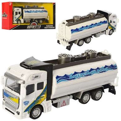 Игрушечный грузовик для перевозки жидкостей с цистерной, Автосвит AS-2427