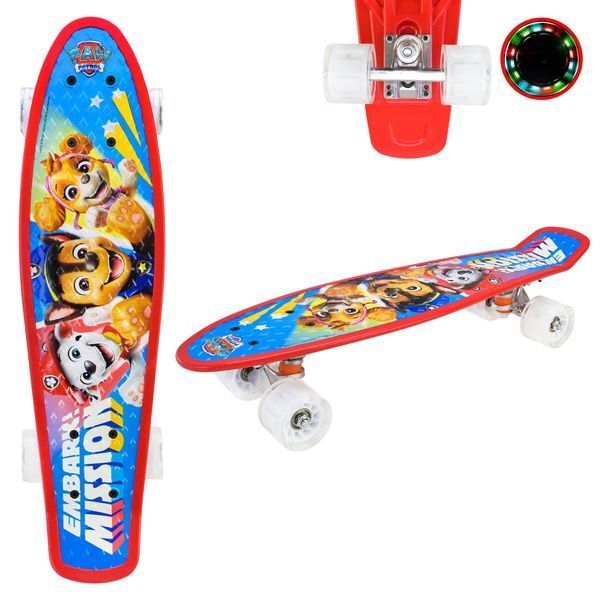 Пенні борд Paw Patrol з героями  мультфільму - Маршал, Гонщик, Скай  -  PP2504 - зображення