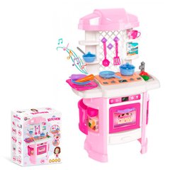 Игрушка Детская Кухня розовая для девочки со звуком и светом Технок Украина 6696