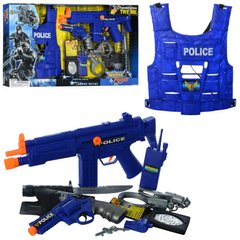 Детский игровой Набор полиции (спецназ) с бронежилетом, автомат, наручники, жилет, 33520