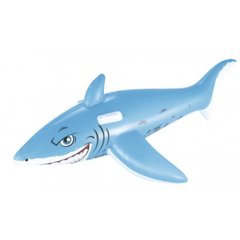 Детский надувной плотик матрас с ручками - акула, 41032, Besteway 41032