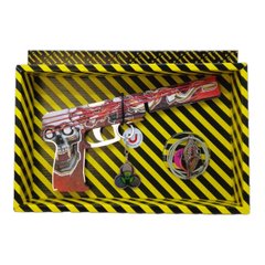 Фото товару Пістолет для дітей гумкостріл із глушником, у стилі USP - стріляє гумками, 25 см,  USP-KK