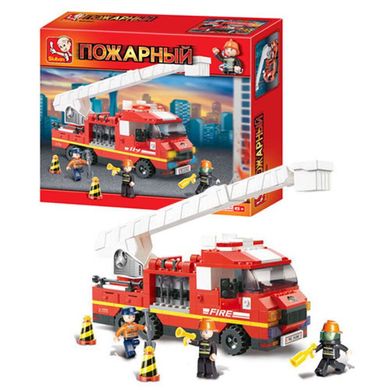 Конструктор типа лего серия Пожарный на 267 деталей - пожарные спасатели, пожарная машина, копия лего 0221